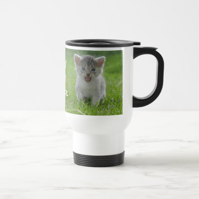 Mug De Voyage Cute Meow Kitten Minuscule mais Fierce (Droite)