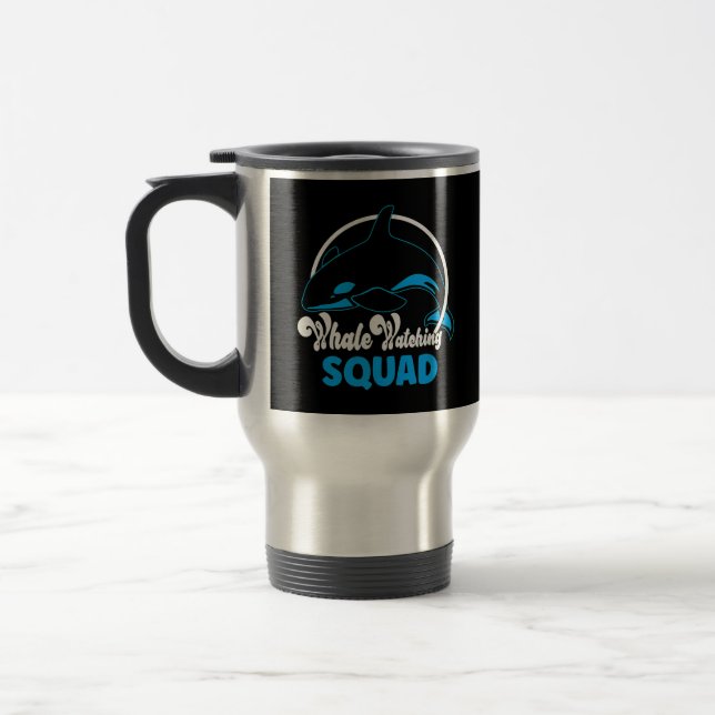 Mug De Voyage Cute Orca Whale Watching Squad Sea Animal (Gauche)
