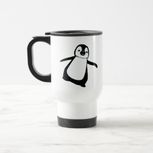 Mug De Voyage Cute Peeking Penguin Holiday Nom personnalisé