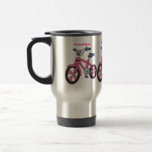 Mug De Voyage Cute pink kids bicycle cartoon illustration