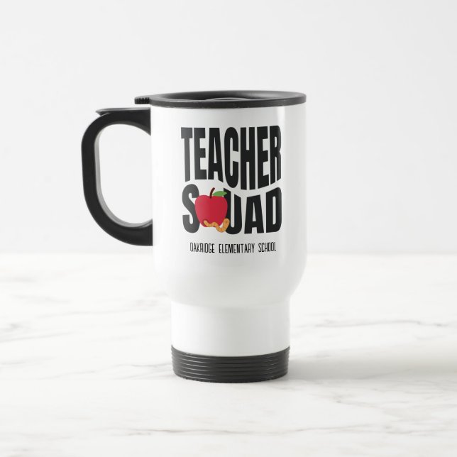 Mug De Voyage Cute Red Apple Teacher Squad (Gauche)