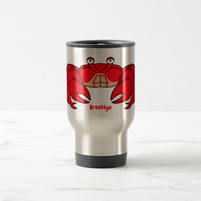 Mug De Voyage Cute red crab cartoon (Centre)