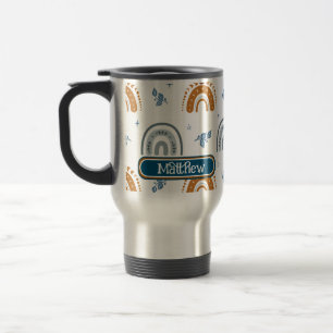 Mug De Voyage Cute Retro Boho Celestial Motif Personnalisé