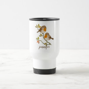 Mug De Voyage Cute Robin Redmamie Oiseaux Personnalisé Voyage M