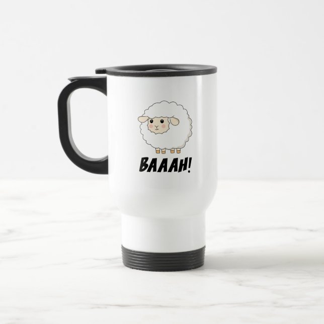 Mug De Voyage Cute Sheep Baaah (Gauche)