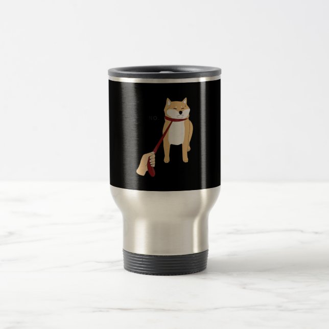 Mug De Voyage Cute shiba inu | Nope chien drôle design (Centre)