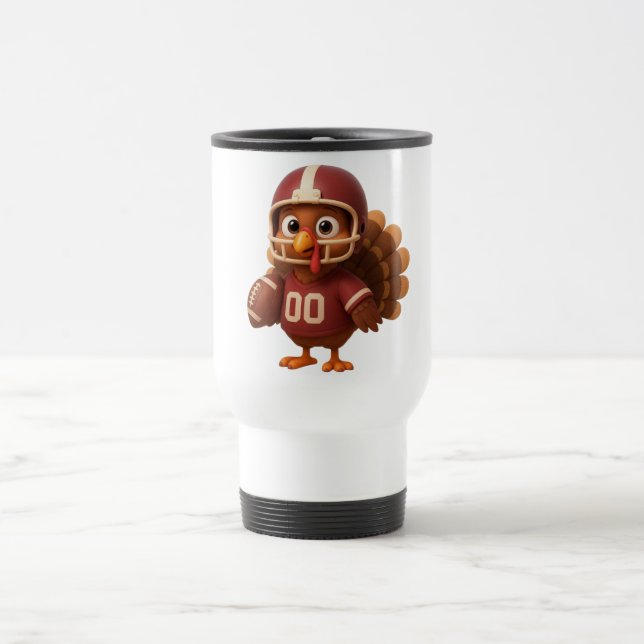 Mug De Voyage Cute Thanksgiving day football turkey (Centre)