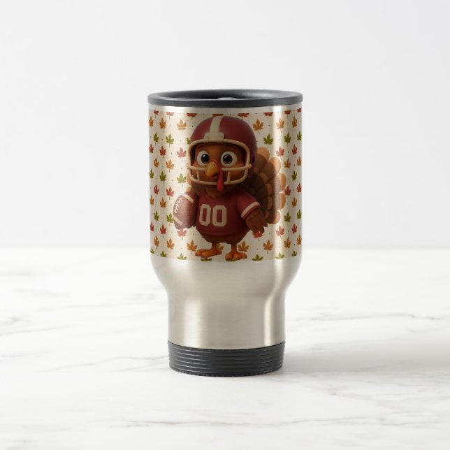 Mug De Voyage Cute Thanksgiving day football turkey (Centre)