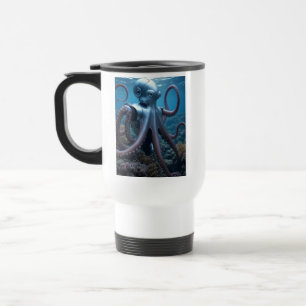 Mug De Voyage Cyber Octopus main droite blanc voyage muqueuse