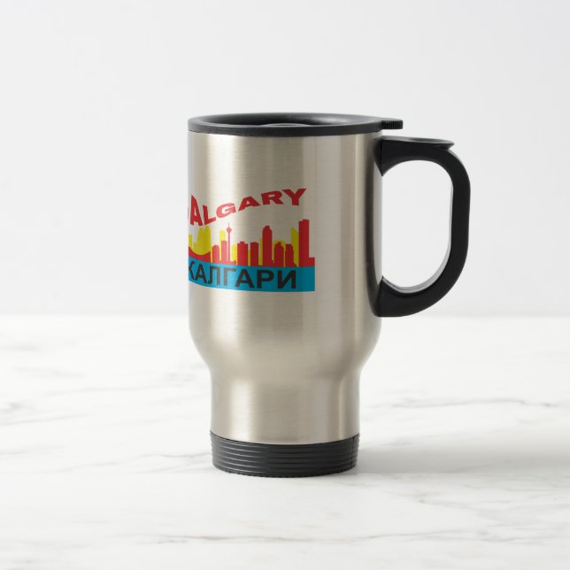 Mug De Voyage cyrillique de Calgary (Droit)