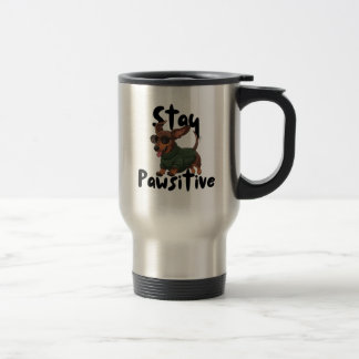 Mug De Voyage Dachshund with glasses Mug, Stay Pawsitive 