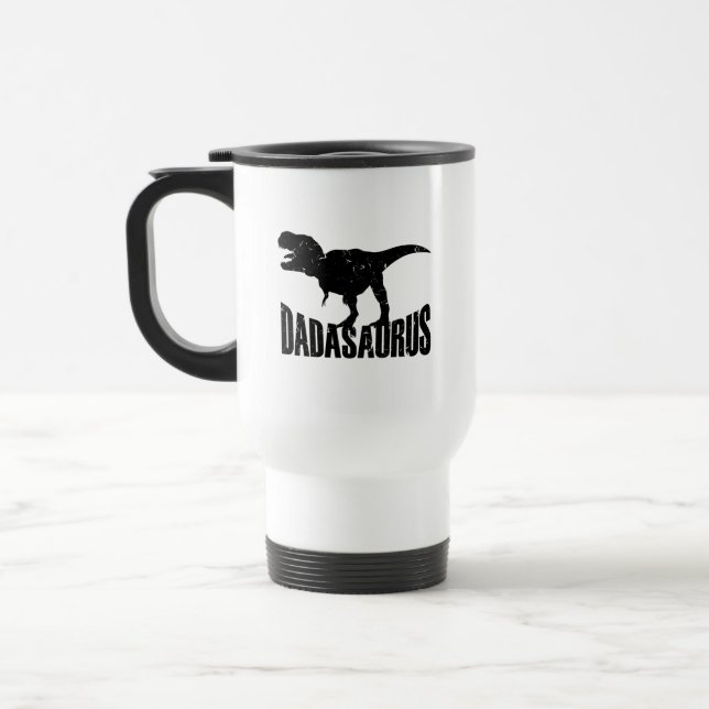 Mug De Voyage Dadasaurus Dad, Dino Lover Dad, Father's Day (Gauche)