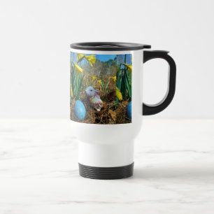Mug De Voyage Daffodiques et oeuf bleu de Pâques