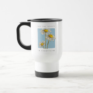 Mug De Voyage Daisy Flowers Beauté Slogan