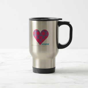 Mug De Voyage Damassé 4 Aqua-Magenta