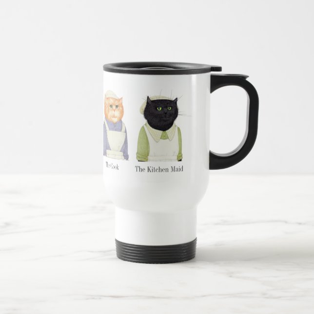 Mug De Voyage DAME CATS Voyage Mug + Texte (Droite)