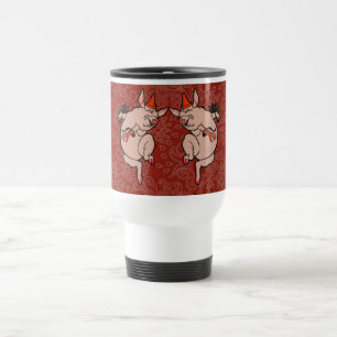 Mug De Voyage Dancing Pig Antique Cute Danseuse