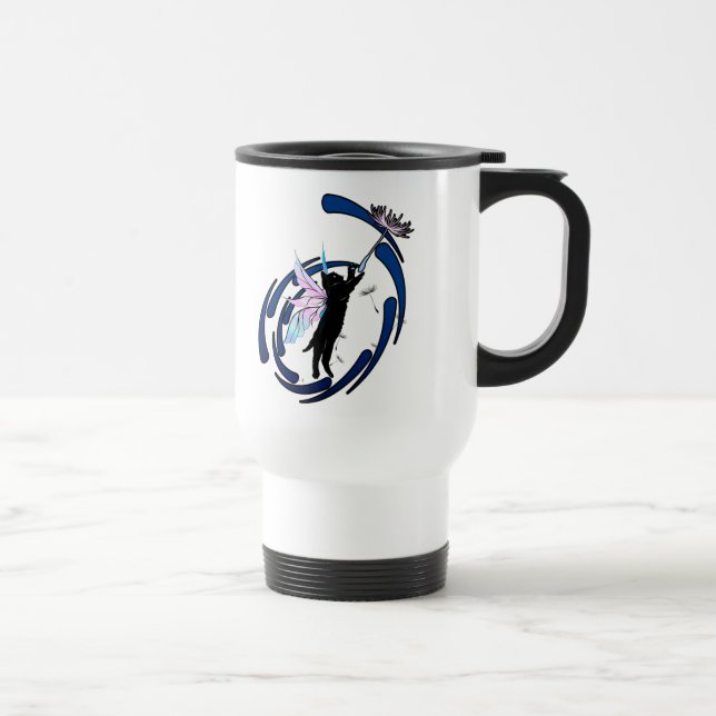 Mug De Voyage Dandelion de chat cosmique (Droite)