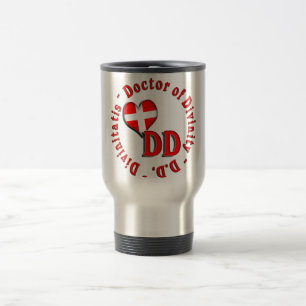 MUG DE VOYAGE DD ACRONYME CIRCULAIRE LOGO MÉDECIN DE DIVINITÉ