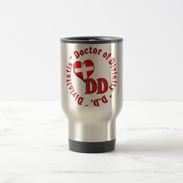 MUG DE VOYAGE DD ACRONYME CIRCULAIRE LOGO MÉDECIN DE DIVINITÉ (Centre)
