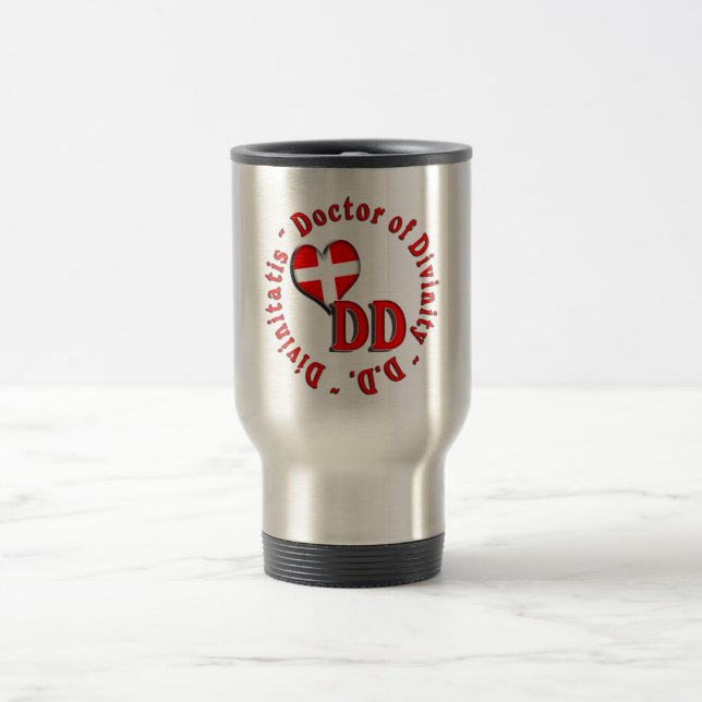 MUG DE VOYAGE DD ACRONYME CIRCULAIRE LOGO MÉDECIN DE DIVINITÉ (Centre)
