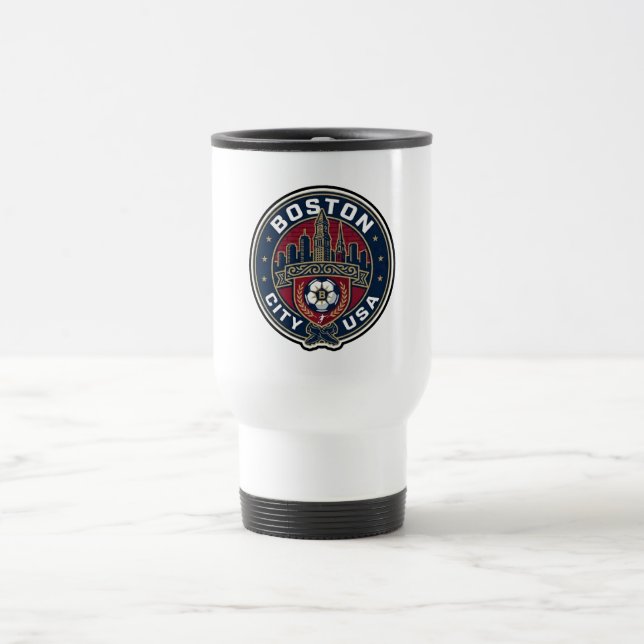 Mug de Voyage de Football de Boston pour les Fans  (Centre)