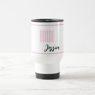 Mug de voyage de mariée de nom personnalisé