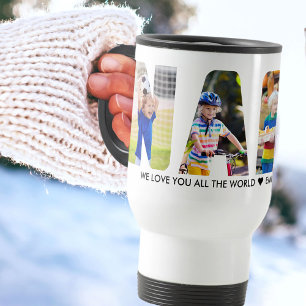 Mug De Voyage Découpage de lettres NANA pour 4 photos avec les n