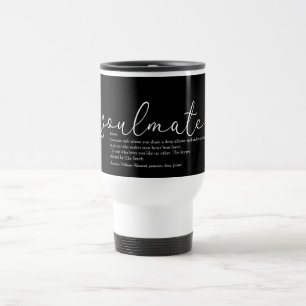 Mug De Voyage Définition d'âme sœur Chic Script Cœur d'amour rou