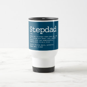 Mug De Voyage Définition de beau-père personnalisée Bleu