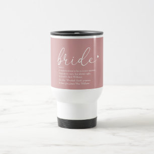 Mug De Voyage Définition de la mariée de script, douche de maria