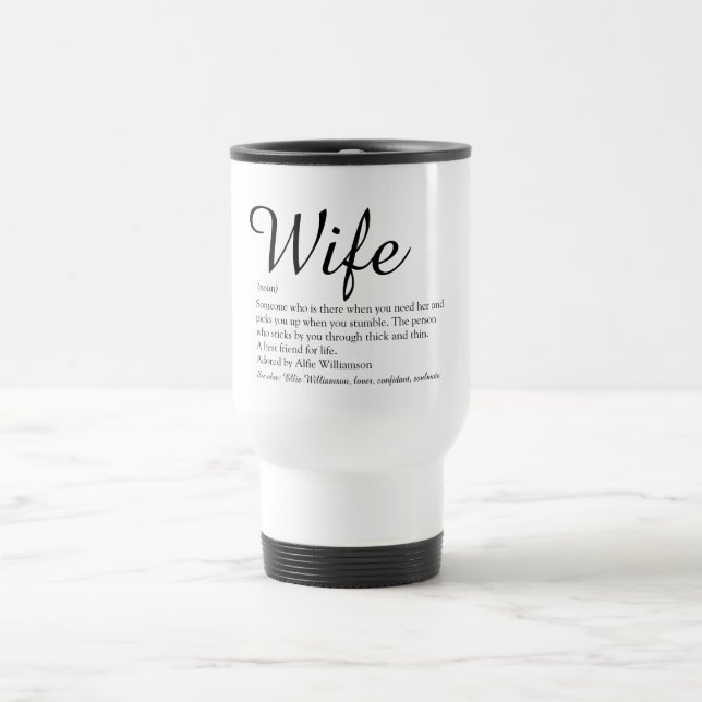 Mug De Voyage Définition de la meilleure femme du monde Chic Scr (Centre)