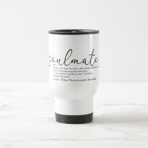 Mug De Voyage Définition de l'âme sœur avec écriture amour cœur