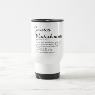 Mug De Voyage Définition de nom de script personnalisé Moderne A