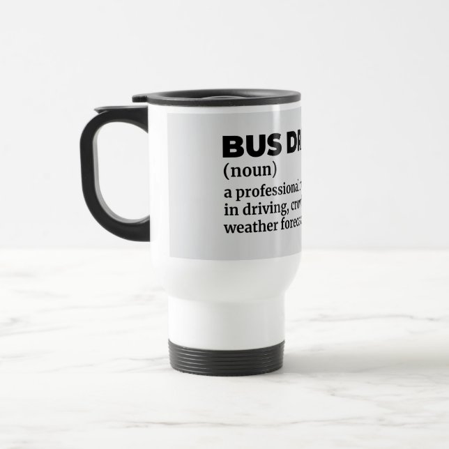 Mug De Voyage Définition du conducteur d'autocar (Gauche)
