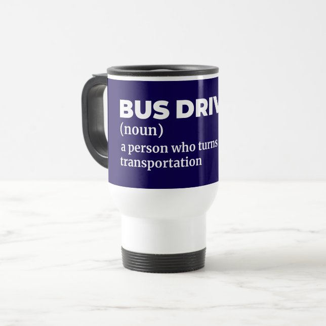 Mug De Voyage Définition du héros du bus scolaire (Devant gauche)