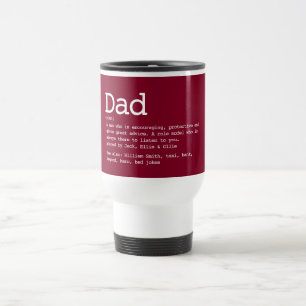 Mug De Voyage Définition personnalisée de papa moderne bordeaux