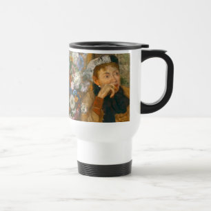 Mug De Voyage Degas Une Femme assise à côté d'un vase de fleurs