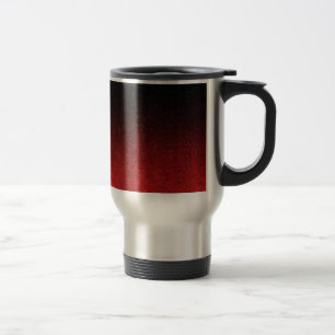 Mug De Voyage Dégradé de Parties scintillant rouge et noire