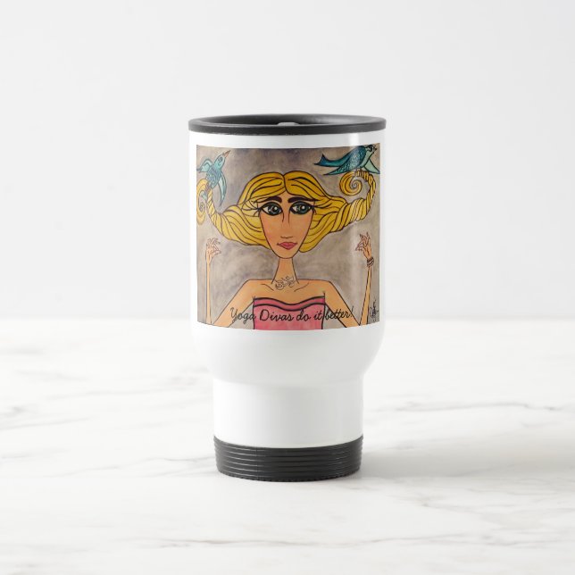 Mug De Voyage Des divas de yoga il améliorent ! (Centre)