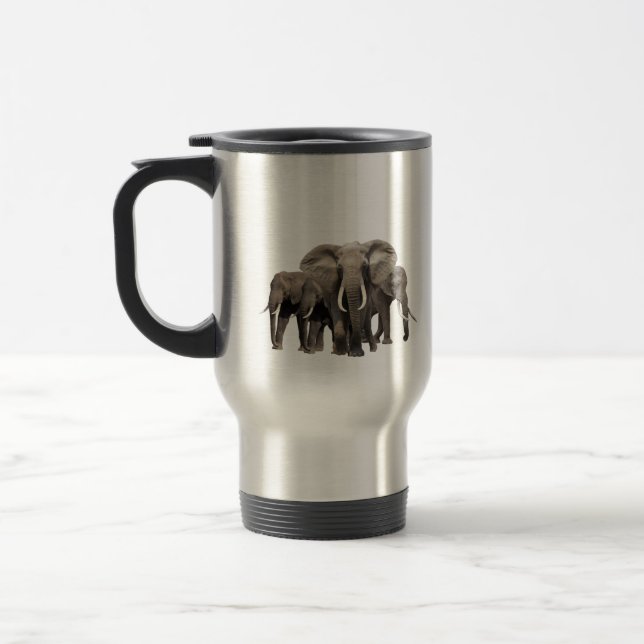 Mug de voyage des éléphants africains (Gauche)