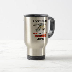 Mug De Voyage Des pêcheurs légendaires de walleye sont nés en ju