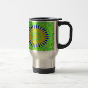 Mug De Voyage Design Motif africain en vert et en or