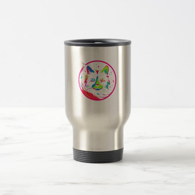 Mug De Voyage design pour chat mignon (Centre)
