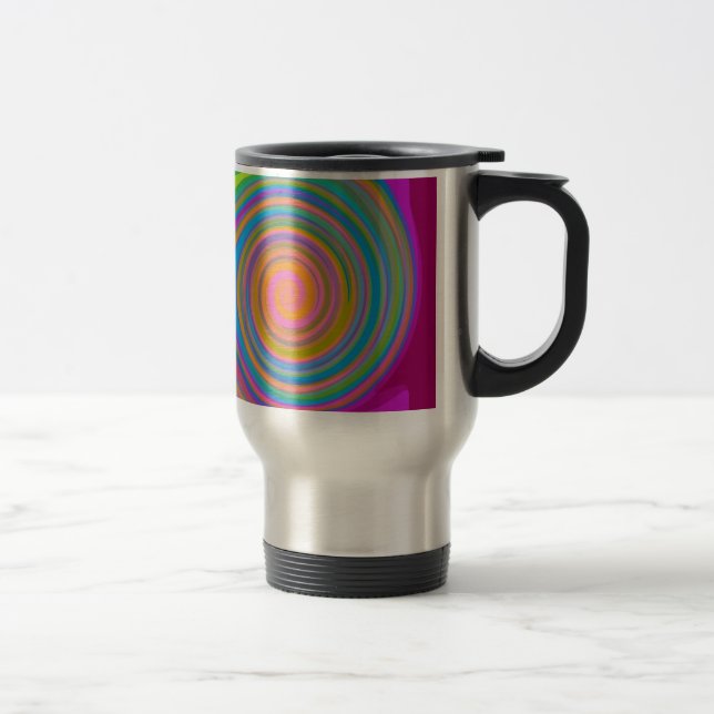 Mug De Voyage Design tourbillon coloré (Droit)