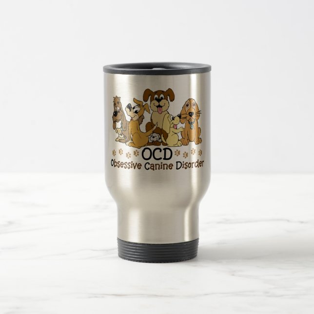 Mug De Voyage Désordre canin obsédant d'OCD (Centre)