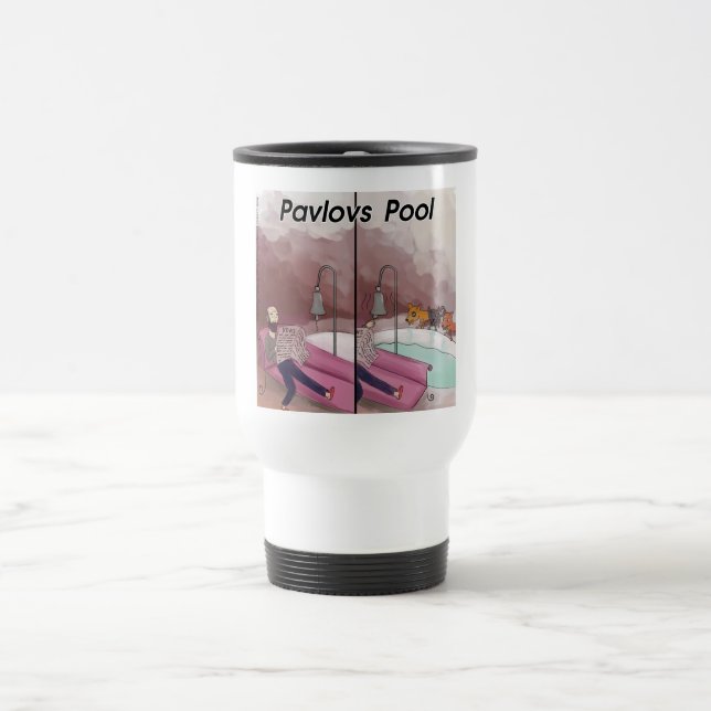 Mug De Voyage Dessin amusant de la piscine de Pavlov (Centre)