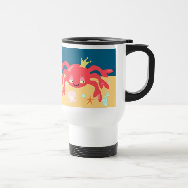 Mug De Voyage Dessin amusant juste un crabe grincheux (Droite)