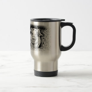 Mug De Voyage dessin animal de porc heureux