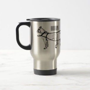 Mug De Voyage dessin animé mariage cheval & calèche
